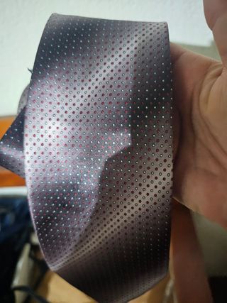 Corbata Fulang Gris y Rojo