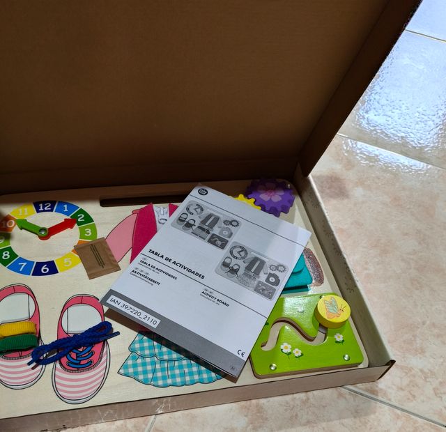 Tabla de actividades sensoriales para niños