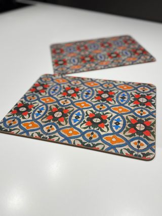 2 Sottopiatti Rettangolari Multicolore