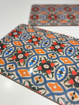 2 Sottopiatti Rettangolari Multicolore