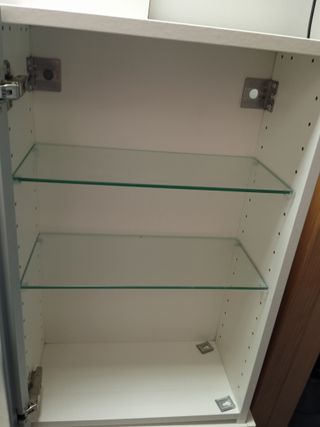 Armario de baño cristal y metal