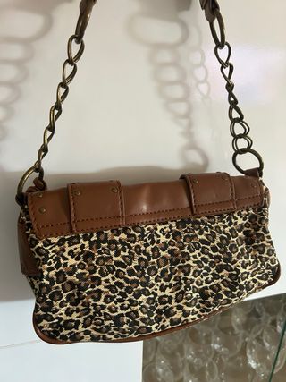 Bolso Mango Marrón Animal Print