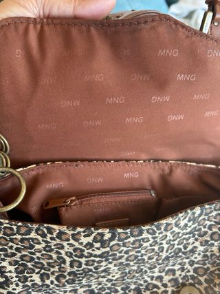 Bolso Mango Marrón Animal Print