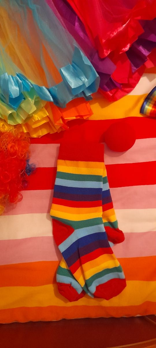 Disfraz Payaso Niña Arcoíris 4-7 Años