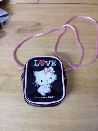 Bolsito Hello Kitty Negro y Rosa
