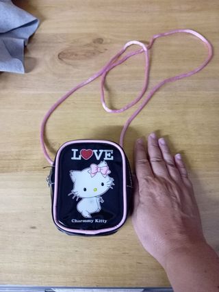 Bolsito Hello Kitty Negro y Rosa
