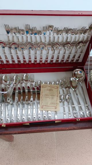Cubertería baño plata 12 servicios