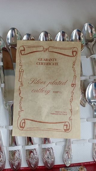 Cubertería baño plata 12 servicios