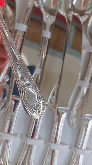 Cubertería baño plata 12 servicios