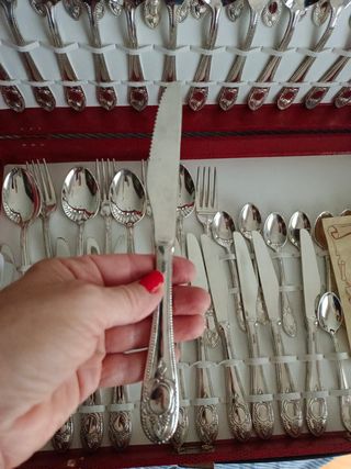 Cubertería baño plata 12 servicios