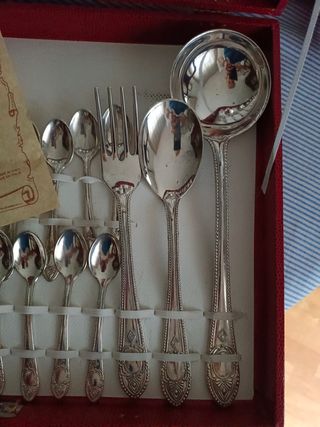 Cubertería baño plata 12 servicios