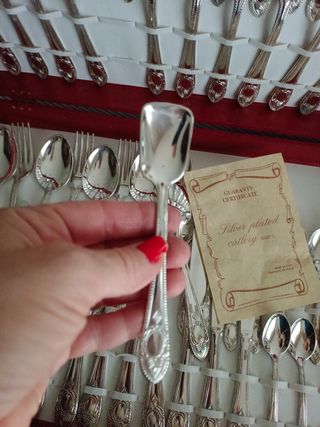 Cubertería baño plata 12 servicios