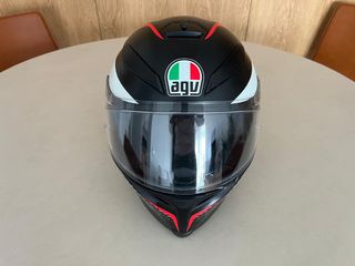 Casco AGV Talla L Negro Blanco y Rojo