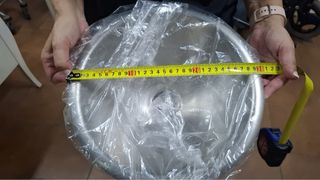 Lavabo redondo de acero