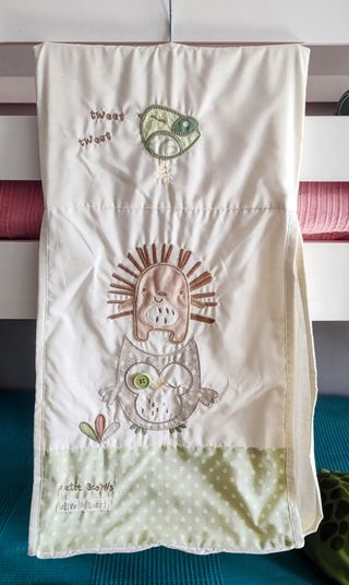 Pañalera de tela con diseño de búhos