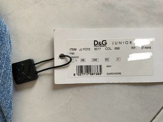 Cappello jeans bimba D&G tg L