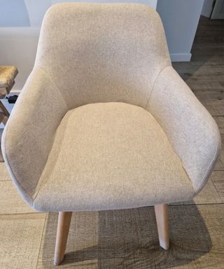 Silla Comedor Beige Madera