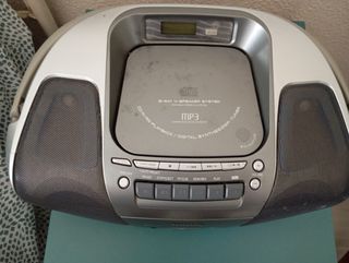 Radio Cassette CD Panasonic Gris/Plata