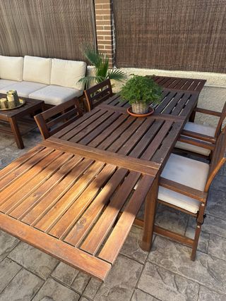 Conjunto de jardín de madera