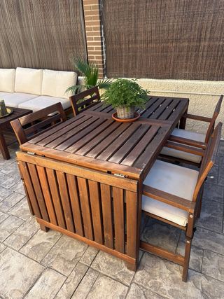 Conjunto de jardín de madera