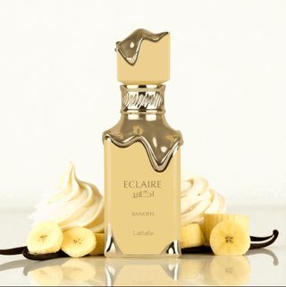 Eclaire Banoffi Lattafa Perfume Dorado y Amarillo