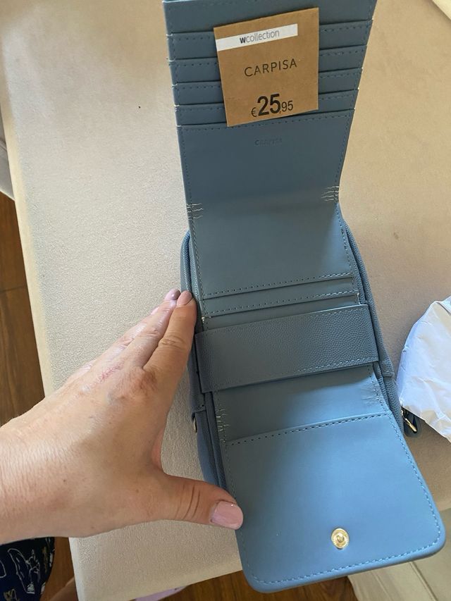 Portafoglio e porta cellulare Carpisa blu