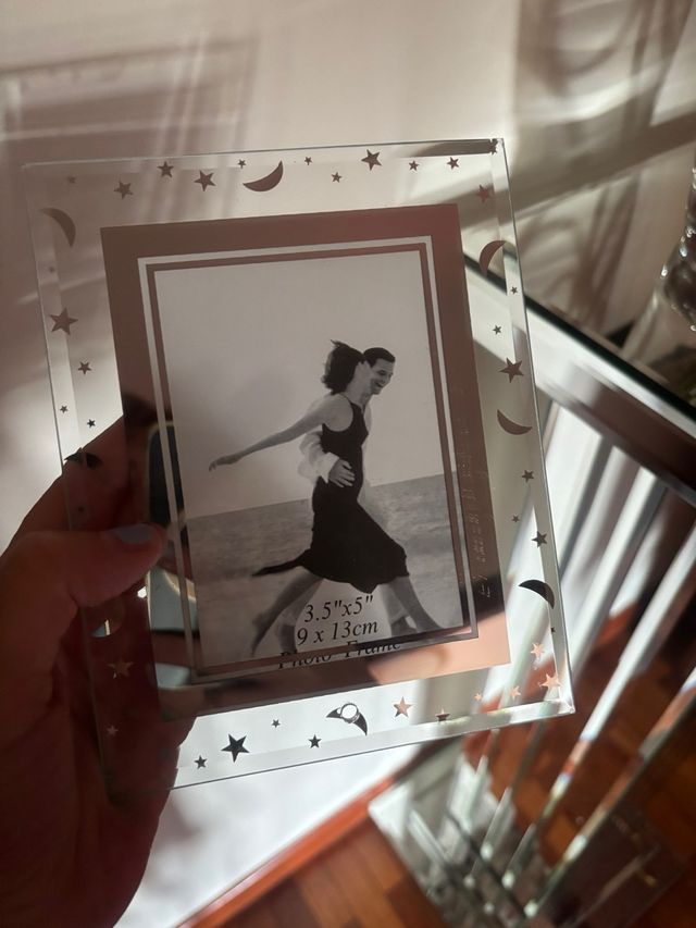 Cornice trasparente luna e stelle