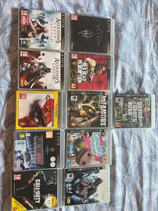 Lote 11 juegos PS3 (incluida PS3 +caja original)