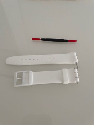 Correa Swatch Silicona Blanca
Media 19 mm