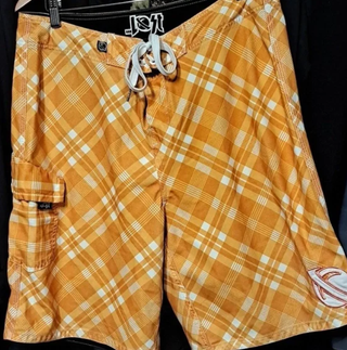 Bañador Jolt a cuadros naranja