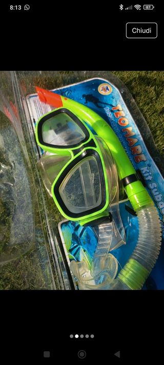 Kit maschera e boccaglio e materassino