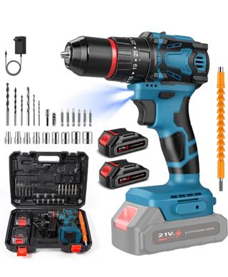 Taladro Inalámbrico 21V con Batería y Accesorios