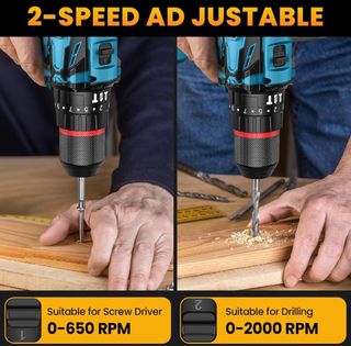 Taladro Inalámbrico 21V con Batería y Accesorios