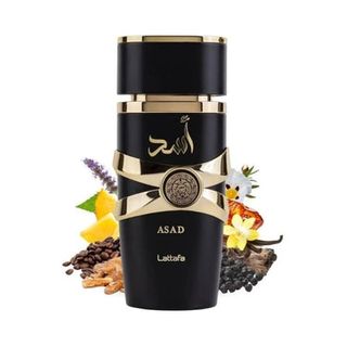 Lattafa Asad Negro y Dorado