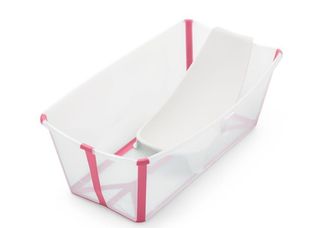 Bañera Stokke Rosa con Soporte Recién Nacido
