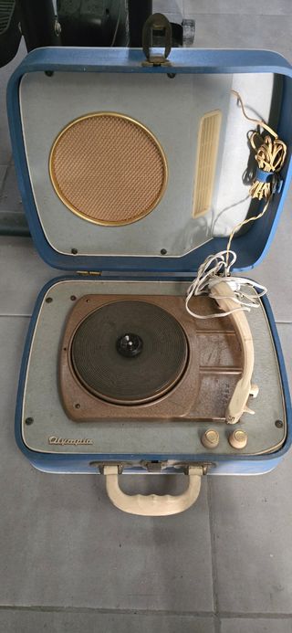 Tocadiscos Olympia Azul y Beige