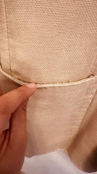 Chaqueta americana de lino color beige