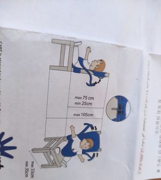 Trona portátil de tela para bebé