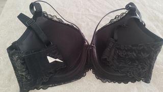Sujetador encaje negro sexy tiras T-85C