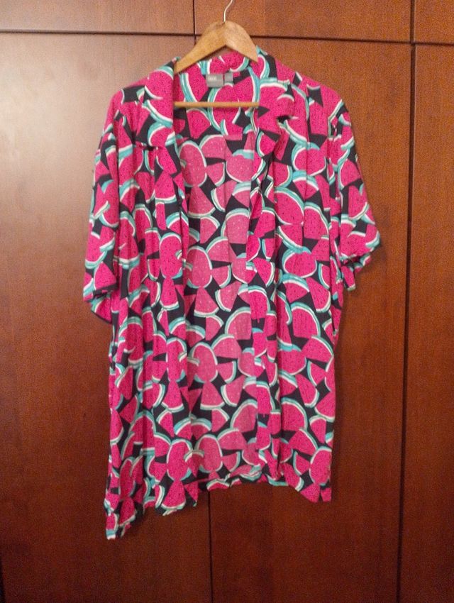 Camisa Estampada Sandía Talla Grande 4XL