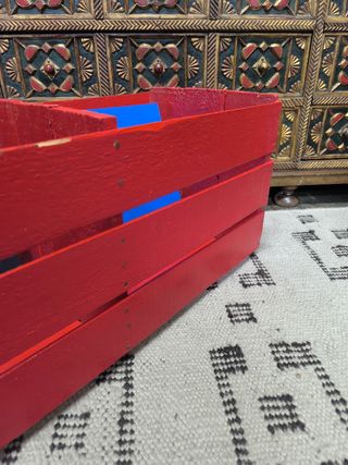 Caja de madera.  juguetes. Revistero. Antigua