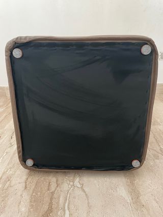 Pouf casa similpelle marrone