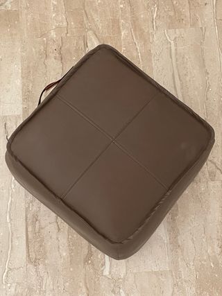 Pouf casa similpelle marrone