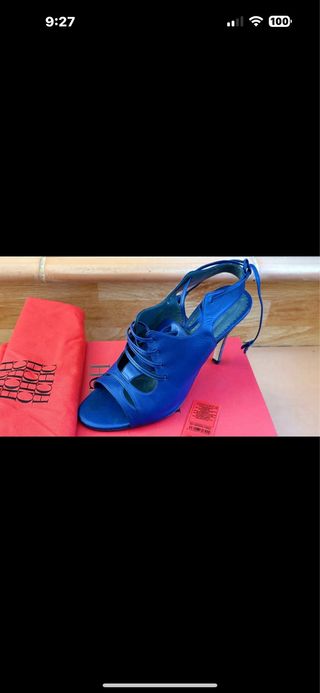 Sandalias de tacón Carolina Herrera Azul