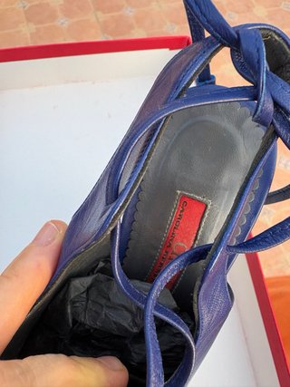 Sandalias de tacón Carolina Herrera Azul