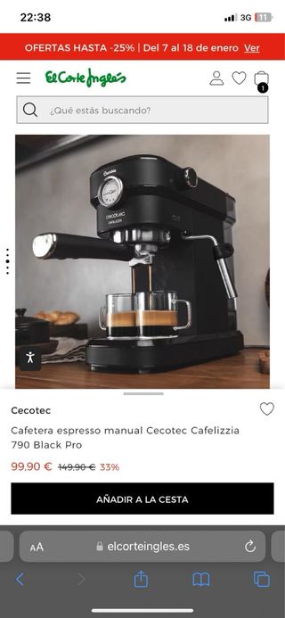 Cafetera Cecotec Cumbia Cafelizzia