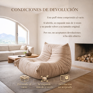 Puff Sofa Diseño Exclusivo - Puf Togo Vintage XXL