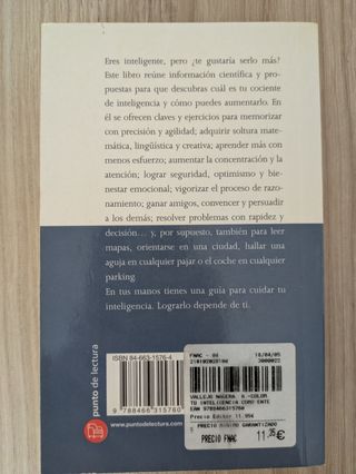 Libro Tu Inteligencia, cómo entenderla y mejorarla