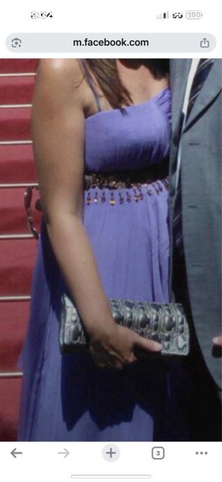 Bolso Clutch CH Carolina Herrera de piel gris