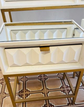 Pack 2 Mesitas Noche + Mueble Cajones
